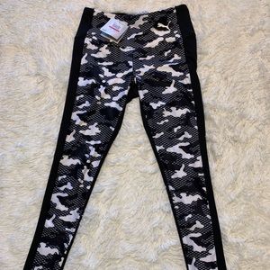 NWT Black and white camouflage  leggings